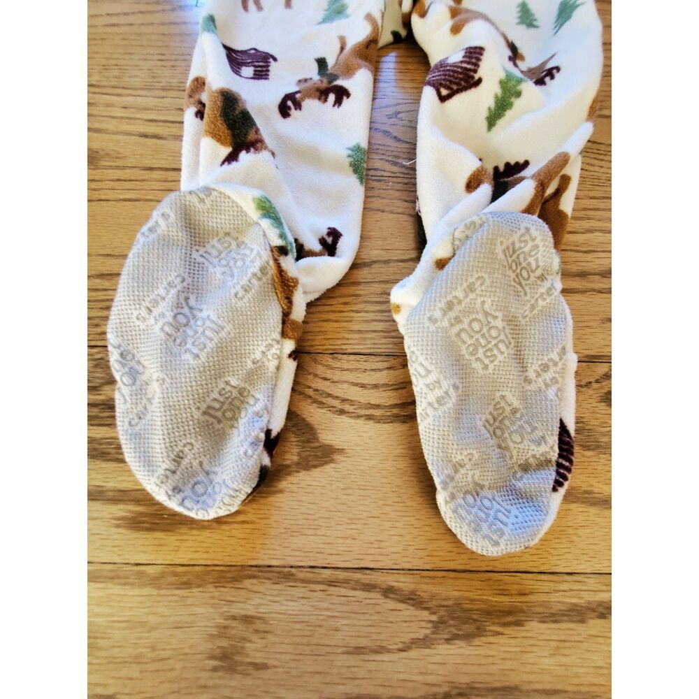 Just One You by Carter's 3T Flannel One Piece Footed Pajama VGUC - Picture 5 of 6
